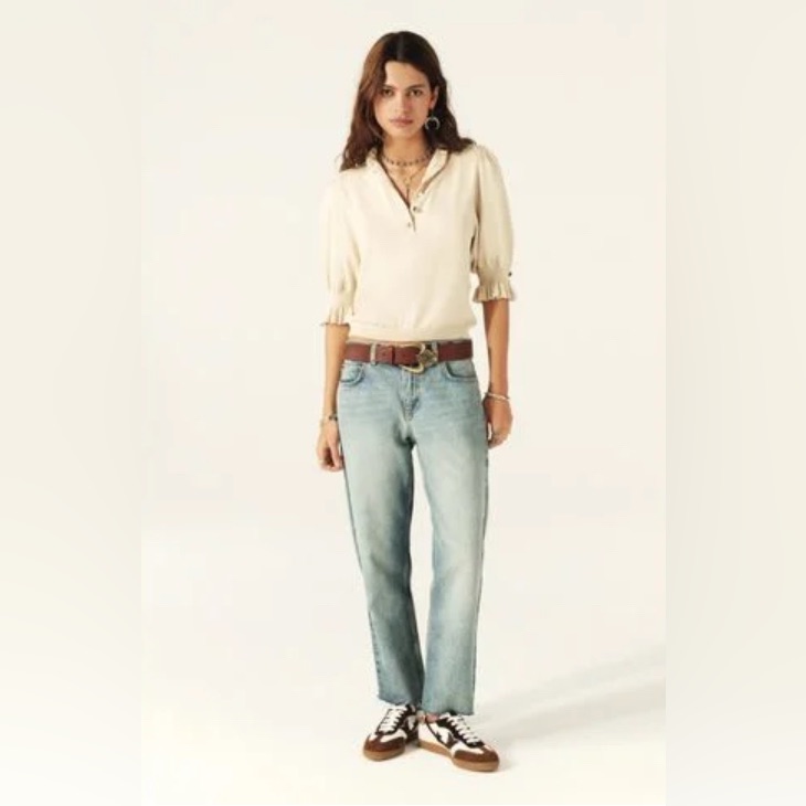 Ba&Sh Sera Sweater In Off White Color Size 1 (Small)
